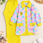 Blended Soft Zari King Yellow Long Shirt & Troser