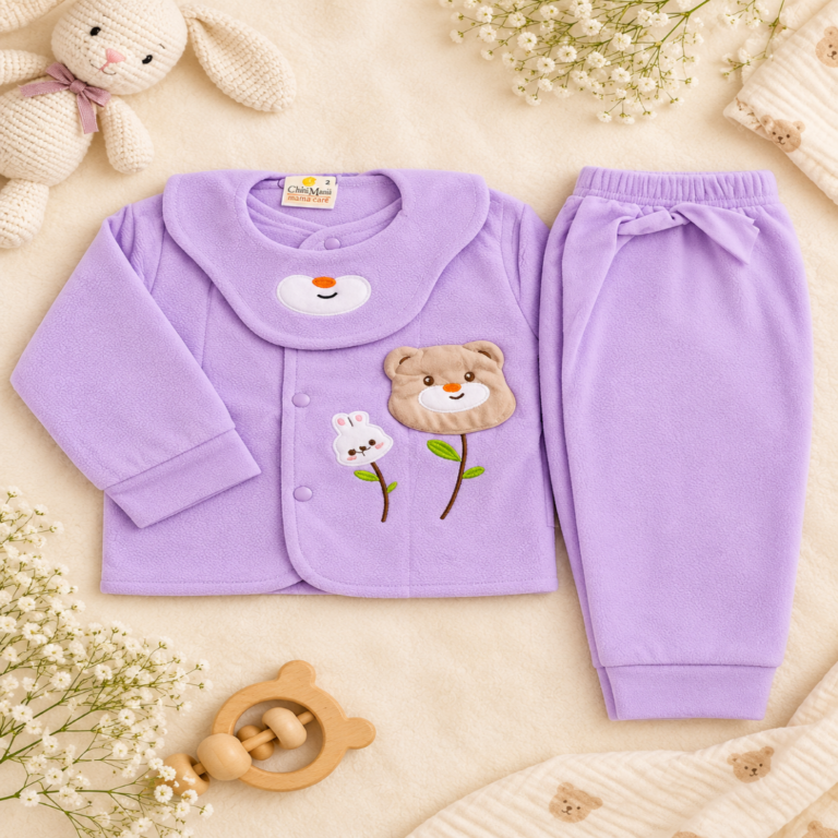 Lavender Baby Pajama Set Flat Lay-1080x1080